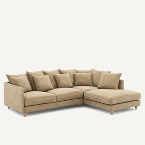 Γωνιακός καναπές- κρεβάτι από βαμβακερό ύφασμα, Lazare