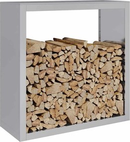 vidaXL Ράφι Καυσόξυλων 100x40x100 εκ. Γαλβανιζέ Ατσάλι