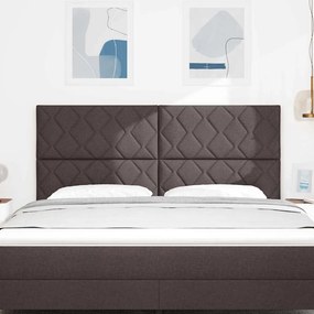 vidaXL LED κεφαλάρι Καφέ 180 cm ύφασμα