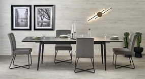 CHARLES table grey marble / black