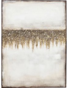 Πίνακας σε Καμβά Abstract Fields Καφέ 90x3,7x120 εκ. - Καφέ