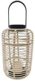 Φανάρι Με Κερί Led 00.06.61158 24,5x41,5cm Natural Rattan