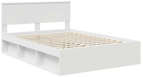 vidaXL Σκελετός Κρεβατιού Λευκό 140 x 200 cm Επεξεργασμένο ξύλο