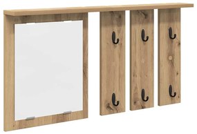vidaXL Τοίχου Κρεμάστρα με ράφι artisan δρυς 85 x 10 x 45 εκ.