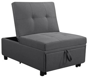 IMOLA Καρέκλα - Κρεβάτι Σαλονιού - Καθιστικού, Ύφασμα Σκούρο Γκρι 75x106x90 / Κρεβάτι75x172x44cm