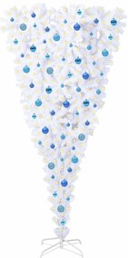 vidaXL Τεχνητό Χριστουγεννιάτικο Δέντρο Λευκό 210 cm PVC και Χάλυβας