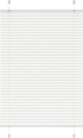 vidaXL Πλισέ περσίδα Λευκό 85x100 cm Πλάτος υφάσματος 84,4 cm