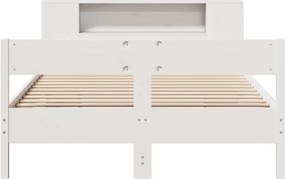 vidaXL Κρεβάτι Βιβλιοθήκη Χωρίς Στρώμα 120x200 εκ Μασίφ Ξύλο Πεύκο