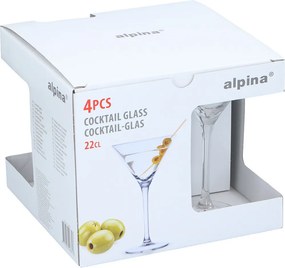 Ποτήρια Κοκτέιλ (Σετ 4τμχ) 220ml Alpina 871125249631