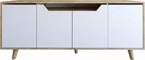 Κονσόλα Sapphire Δρυς / Λευκό ONAMO 180x45x80