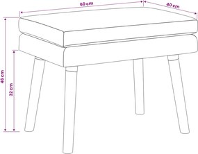 vidaXL Διπλή Επίστρωση Πάγκος Μπλε 60 x 40 x 46 εκ. Ύφασμα