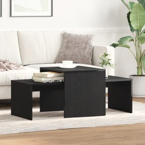 vidaXL Σετ Τραπέζι Μαύρης Δρυός 100x48x40 εκ. Φτιαγμένο από Ξύλο