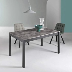 Τραπέζι Επεκτεινόμενο Caio TAV.CAIO90X140CM 140/226x90x75cm Concrete-Anthracite Ikone Casa