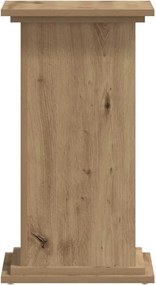 vidaXL Βάσεις Φυτών Αρτισιανή Δρυς 33x33x60 εκ. Επεξ. Ξύλο