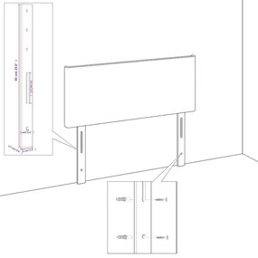 vidaXL Κεφαλάρια Κρεβατιού 4 τεμ. Αν. Γκρι 80 x 5 x 78/88εκ.Βελούδινο