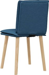 vidaXL Καρέκλες Τραπεζαρίας 2 τεμ. Μπλε Υφασμάτινες