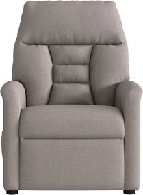 vidaXL Πολυθρόνα Μασάζ Ανακλινόμενη Taupe Υφασμάτινη