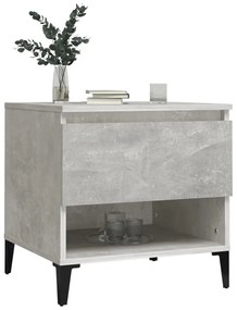 vidaXL Βοηθητικά Τραπέζια 2 τεμ Γκρι Σκυροδ. 50x46x50 εκ. Επεξ. Ξύλο