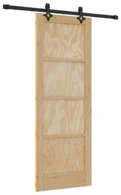 vidaXL Συρόμενη Πόρτα με Σετ Εξαρτημάτων 'ORKDAL'Solid Wood Pine
