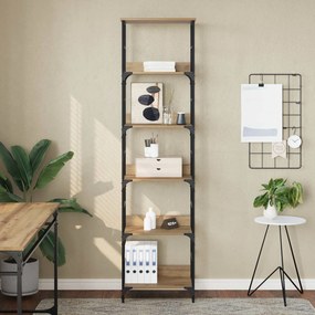 vidaXL Ράφι Βιβλίων 5 επιπέδων 50 x 33 x 188,5 εκ Επεξεργασμένο ξύλο