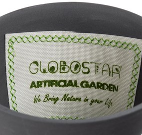 GloboStar® Artificial Garden AIGINA 20466 Κρεμαστό Πήλινο Κεραμικό Κασπώ Γλάστρα - Flower Pot Μαύρο Φ13cm x Υ15cm