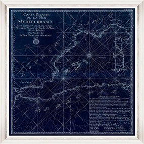 Κάδρο La Mer Mediterranee - Western Side Fa13380 90X100Cm Blue Mindthegap Vertical Wood