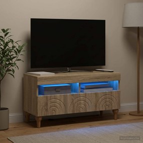 vidaXL Ντουλάπα LED Τηλεόρασης Sonoma Δρυς Επεξεργασμένο Ξύλο