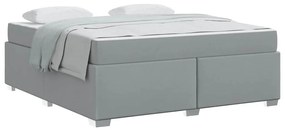 vidaXL Σκελετός Κρεβατιού Ανοιχτό γκρι 180 x 200 cm ύφασμα