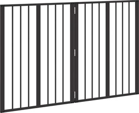 vidaXL Πόρτα Σκύλου 2 pcs Μαύρο 60 x 80 cm Επικαλυμμένος Χάλυβας