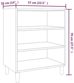 Ραφιέρα Γκρι Sonoma 57 x 35 x 70 εκ. από Επεξεργασμένο Ξύλο - Γκρι