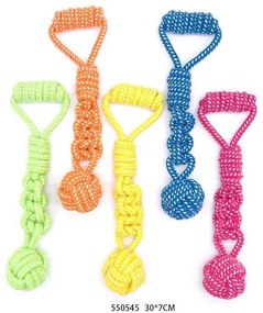 Παιχνίδι σκύλου σχοινί με μπάλα - 30cm - 12pcs - 550545