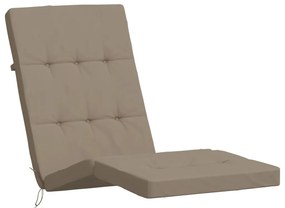 vidaXL Μαξιλάρια Ξαπλώστρας 2 τεμ. Taupe από Ύφασμα Oxford