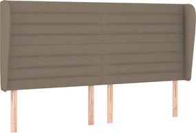 vidaXL Κρεβάτι Boxspring με Στρώμα Taupe 180x200 εκ. Υφασμάτινο