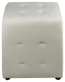 Σκαμπώ Cony PU Εκρού 37x37x42cm