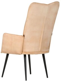 vidaXL Πολυθρόνα Κρεμ από Καραβόπανο