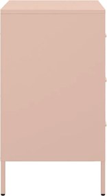 vidaXL Κομοδίνο Ροζ 36x39x68 εκ. από Χάλυβα