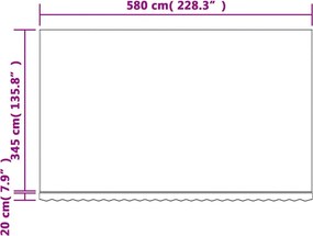 vidaXL Τεντόπανο Ανταλλακτικό Ριγέ Πολύχρωμο 6 x 3,5 μ.