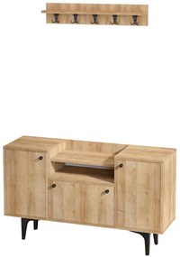 Έπιπλο Εισόδου Grady 393MRD1210 120x35x75cm Oak Πλαστικό,Μοριοσανίδα