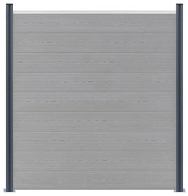 vidaXL Στύλοι Περίφραξης 2 τεμ. Σκούρο Γκρι 185 εκ. Αλουμινίου