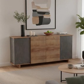Μπουφές Zafore σε oak - καφέ antique απόχρωση 180x45x80εκ 180x45x80 εκ.