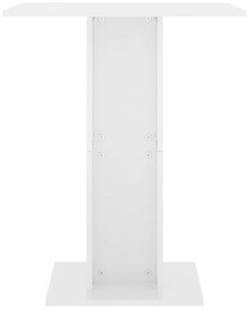 Τραπέζι Bistro Γυαλιστερό Λευκό 60 x 60 x 75 εκ. Μοριοσανίδα - Λευκό