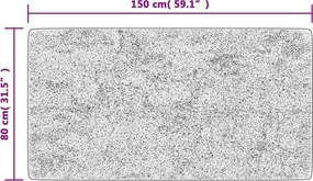 vidaXL Χαλί Πλενόμενο Γκρι 80 x 150 εκ.