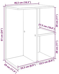 Κομοδίνα 2 τεμ. Όψη Παλαιού Ξύλου 46,5x29x61 εκ. από Επεξ. Ξύλο 858665