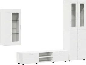 vidaXL Σετ επίπλου τηλεόρασης FLORIN 3 pcs Λευκό Επεξεργασμένο ξύλο