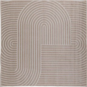 vidaXL Χαλιά χώρου τετράγωνο PALMERAS Μπεζ 120 x 120 cm Πολυεστέρας