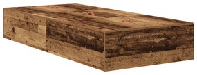 vidaXL Κρεβάτι Αποθήκευσης Παλιού Ξύλου 100x200 εκ