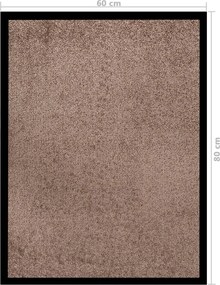 vidaXL Πατάκι Εισόδου Καφέ 60 x 80 εκ.