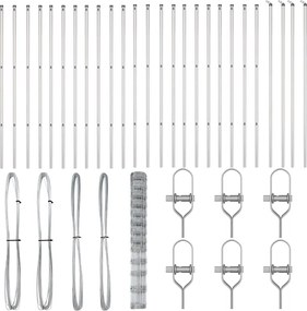 vidaXL Στύλος Περιφράξεων Γαλβανισμένο 50 x 1,5 m Ατσάλι