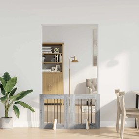 vidaXL Στερεωμένη γυαλιστερή πύλη για σκύλους 2 τμχ. 120,5 cm