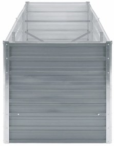 vidaXL Ζαρντινιέρα Υπερυψωμένη Γκρι 240x80x77 εκ. Γαλβανισμ. Χάλυβας